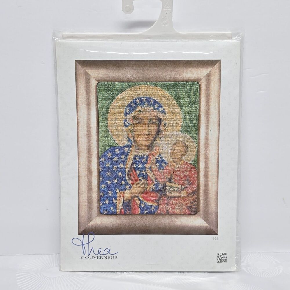 Thea Gouverneur Our Lady Polish Madonna Czestochowa Cross Stitch Kit469 NEW